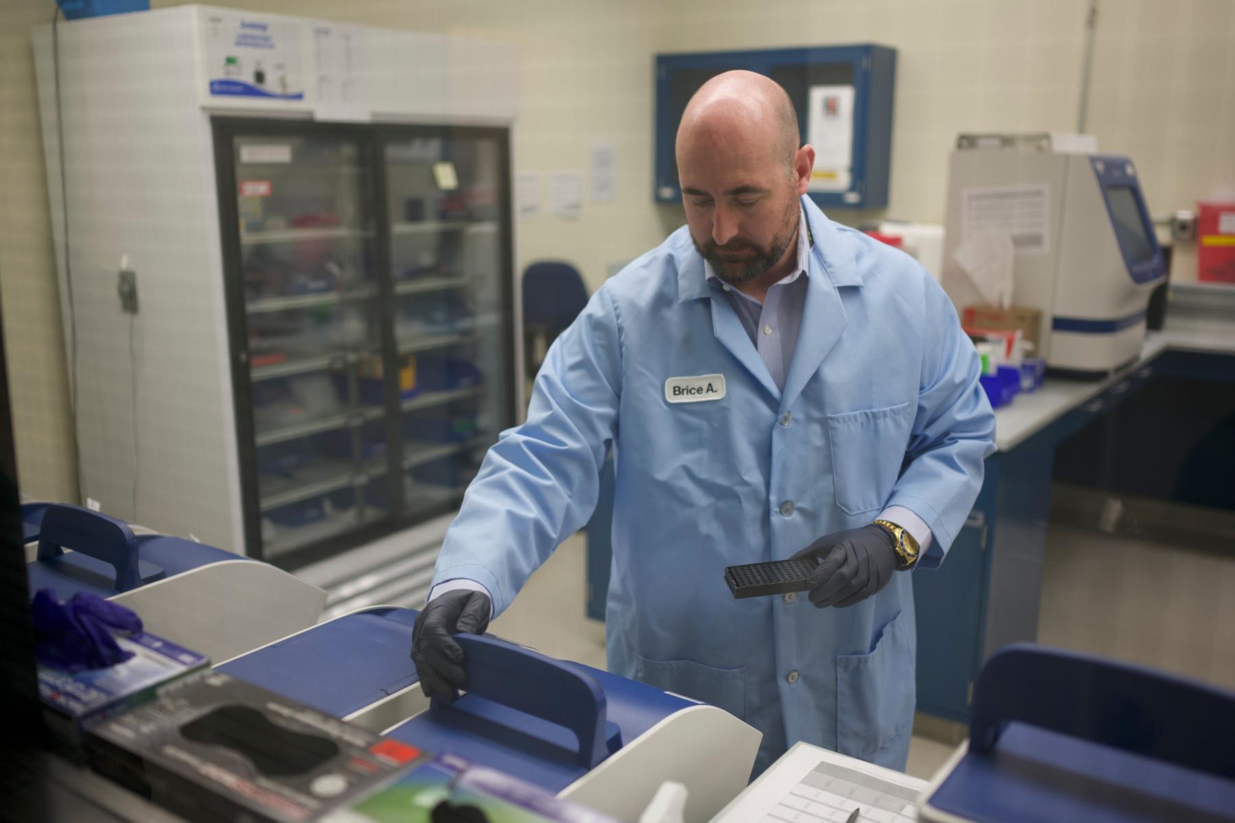 Man in lab coat